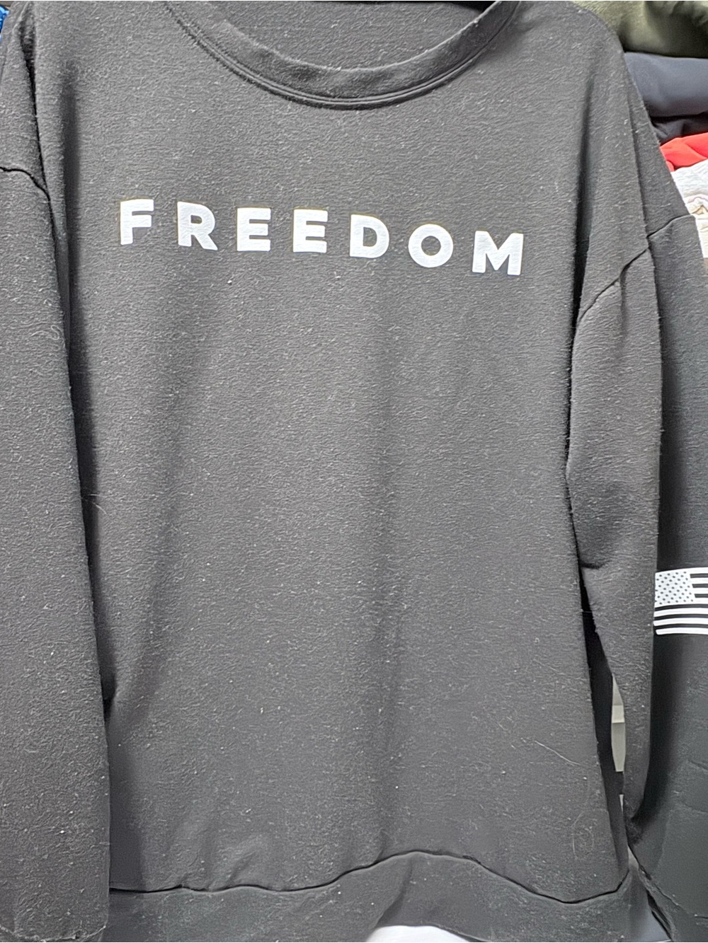Freedom Graphic Long Sleeve Tee - Black